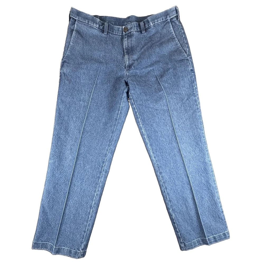Haggar Jeans Mens 38x29 Classic Fit Work To Weekend Denim Blue